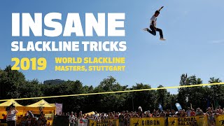 Insane Slackline Tricks  World Slackline Masters 2019 Stuttgart [upl. by Gabor]