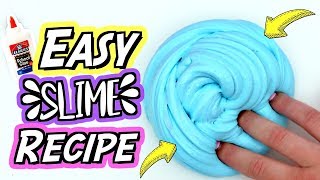 HOW TO MAKE SLIME For Beginners NO FAIL Easy DIY Slime Recipe [upl. by Bernardina]