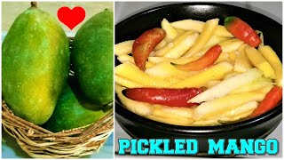 How To Make Burong Mangga Filipino Pickled Mango Recipe [upl. by Ellehcyt]