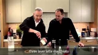 aerolatte  milk frother makes three layer caffè latte macchiato [upl. by Braeunig]