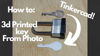 3d Printing a key from a photo  Tinkercad Tutorial [upl. by Nyletac]