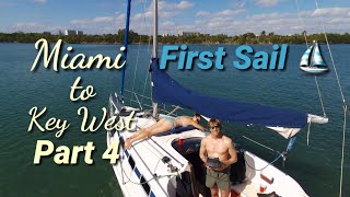 Ep 27 Sailboat Launch and 1st SAIL Miami [upl. by Pliam]