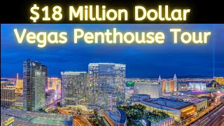 The Martin 18 Million Las Vegas Penthouse 360 Sweeping Strip Views MUST SEE  Tour With Me [upl. by Ahtabat186]