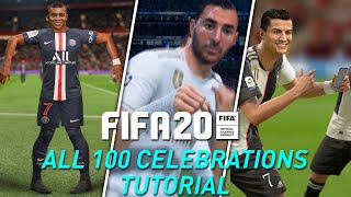 FIFA 20 ALL 100 CELEBRATIONS TUTORIAL  PS4 amp Xbox [upl. by Dalila405]