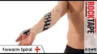 RockTape  Kinesiology Tape Instruction  Forearm Spiral [upl. by Odnavres]