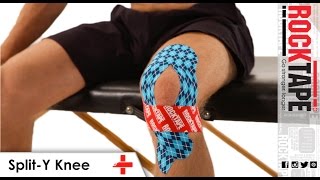 RockTape  Kinesiology Tape Instruction  SplitY Knee [upl. by Nnasor]