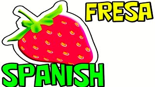 FRUITS and VEGETABLES in SPANISH Vocabulary Simple Easy Spanish [upl. by Natsirhc623]