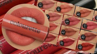 Colourette Colourtint Lip Swatches [upl. by Nosredna396]