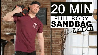 Full Body Fat Burning Workout  Beginner Sandbag Training [upl. by Nauqahs5]