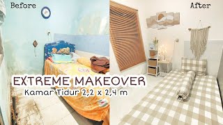 EXTREME MAKEOVER KAMAR SEMPIT 22 X 24 METER  Ganti Kasur Royal Foam  Low Budget From Shopee [upl. by Jeri]