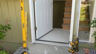 Jeld Wen Front Door Installation  Really crappy products and craftsmanship PART 1 [upl. by Enaamuj46]