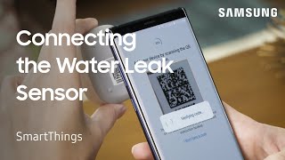 How to connect Samsung SmartThings Water Leak Sensor  Samsung US [upl. by Shawn]