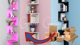 CARA MUDAH DEKORASI KAMAR DENGAN KARDUS BEKAS DIY FROM USED CARDBOARD [upl. by Olive]