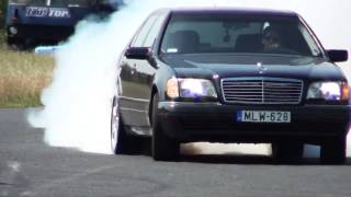 Mercedes S 600 V12 Biturbo 0270kmh acceleration and burnout  KO 860 [upl. by Adnuhser]