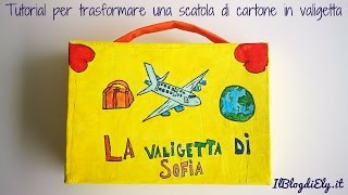 Trasformare una scatola di cartone in valigetta per bambini [upl. by Cirri]