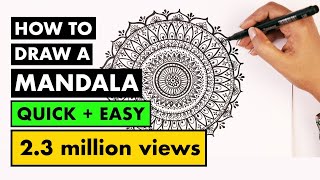 how to draw MANDALA ART for beginners  Vijayta Sharma [upl. by Melas354]