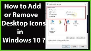 How to Add or Remove Desktop Icons in Windows 10 [upl. by Ayahsal347]