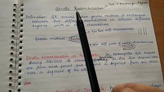 Genetic recombination part 1 [upl. by Eicram]