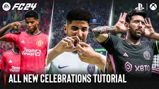 EA SPORTS FC 24  All New Celebrations Tutorial [upl. by Neiviv]