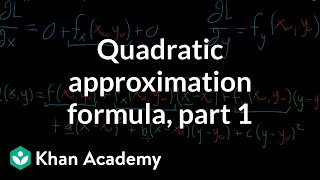 Quadratic approximation formula part 1 [upl. by Navinod587]