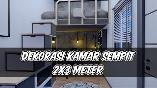 MAKEOVER KAMAR TIDUR SEMPIT SEDERHANA 2X3 METER  EPISODE RENOVASI KAMAR TIDUR SEDERHANA [upl. by Calloway]