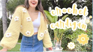 Crochet Cardigan  Crochet Sweater Tutorial [upl. by Annam]