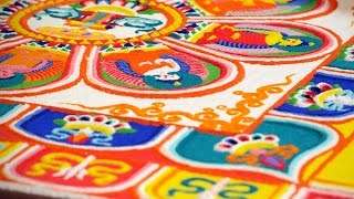 Sand mandala Tibetan Buddhist ritual [upl. by Nosreip]