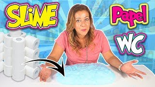 SLIME con PAPEL higiénico  TOILET PAPER SLIME  COMO SE HACE SLIME [upl. by Nort]