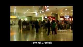 London Heathrow Terminal 1 amp 3 Walk To Bus Train Stations [upl. by Coussoule]