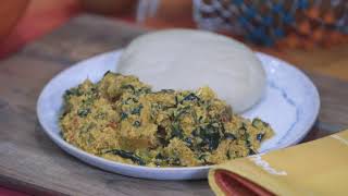 Cultural Video Series Nigeria  How to Make Egusi Soup and Fufu Pounded Yam [upl. by Airdnola]