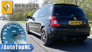 Renault Sport Clio RS 172 ACCELERATION TOP SPEED amp SOUND by AutoTopNL [upl. by Aillij117]