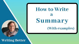 How to Summarize with examples [upl. by Adiana939]