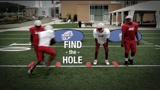 2 Minute Drill  Find the Hole Running Back Drill [upl. by Urita]