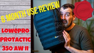 Lowepro Protactic BP 350 AW II  6 Month Use Review [upl. by Arleen]