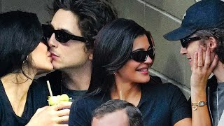 Kylie Jenner and Timothée Chalamet KISS at the US Open [upl. by Rebmak]