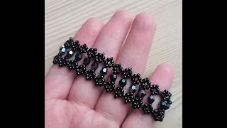 4 mm bicone braceletbeaded [upl. by Nyllewell]