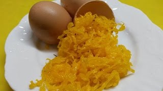 Receita de Fios de Ovos  Egg threads recipe [upl. by Lani]