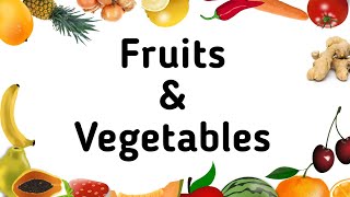 Fruits and vegetables names in English   Learn English  Sunshine English [upl. by Illek]