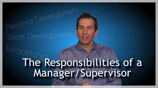 Responsibilities of a Manager amp Supervisor [upl. by Naujuj836]