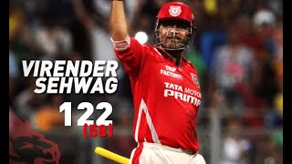 Virender Sehwag IPL Century Movement 122 runs of 58 balls VS CSK Qualifier 2014 [upl. by Lyrahs]