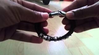 How to open and close clasp on mens bracelet [upl. by Gretna749]