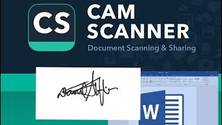 EASIEST WAY TO MAKE ESIGNATURE  CAMSCANNER amp MS WORD  Tutorial  2020 [upl. by Fonda342]