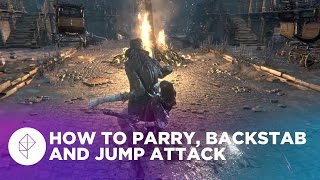 Bloodborne How to parry backstab and jump attack [upl. by Bevvy215]