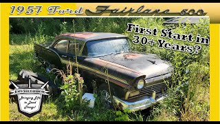 1957 Ford Fairlane 500 Revival First Start in 30 plus Years 292 YBlock  Abandoned in Woods [upl. by Alphonsa]