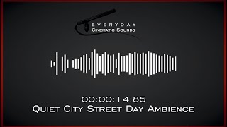 Quiet City Street Day Ambience  HQ Sound [upl. by Vincentia909]