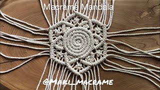 DIY Macrame Mandala 24 cm95 inches [upl. by Mord902]