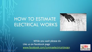 How to Estimate Electrical Works  Residential [upl. by Akiret47]