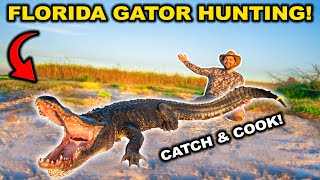 My FIRST Time ALLIGATOR Hunting  Spot N Stalk Catch Clean Cook [upl. by Siegfried666]