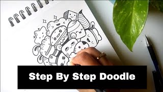 Doodle Art  Day 29  100 Days Of Doodle  How To Doodle  Step By Step Guide [upl. by Gare]