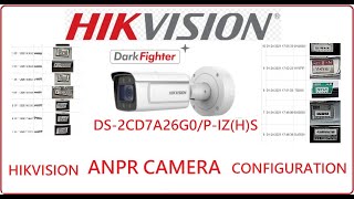 Hikvision ANPR Camera Configuration [upl. by Aihsitan]